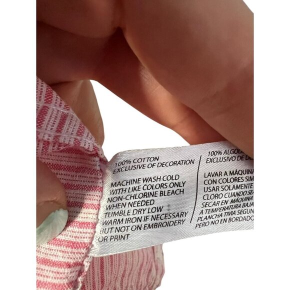 U.S. Polo Assn. Pink & White Floral Short Sleeve Button-Down Shirt, Vacation, re - Picture 9 of 9
